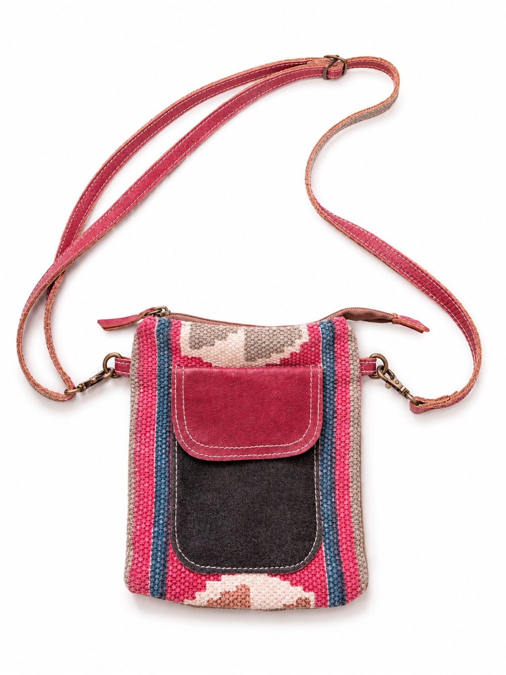 Bohemian Style Unique Crossbody w/Cowhide Accents One of a Kind!